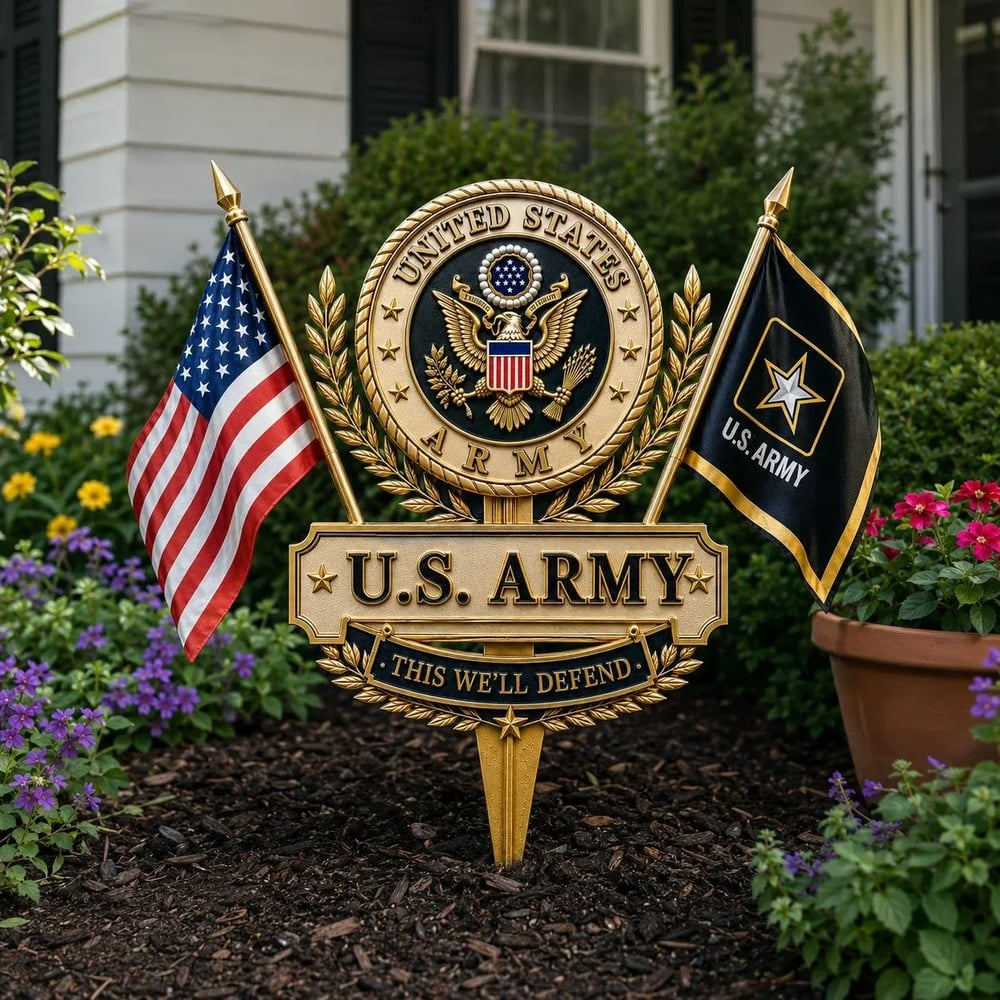 🎖️-US Marine Corps Semper Fidelis Tribute Garden Stake